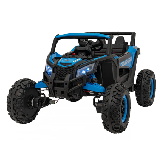 JOKO Elektrické autíčko Buggy ATV Defend 4x4, kožené sedadlo, penové kolesá, modré