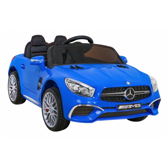 JOKO Elektrické autíčko Mercedes Benz AMG SL65 S, Efekt Hojdania, penové kolesá, kožené sedadlo, modré