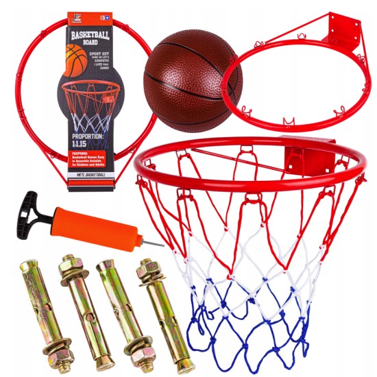 JOKO Sada Basketbalový kôš s loptou + skrutky na upevnenie