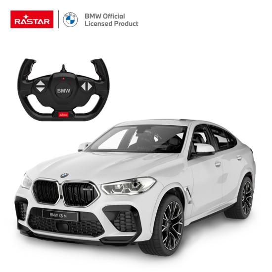 RASTAR RC Auto BMW X6 M 1:14 na diaľkové ovládanie + LED svetlá, biele