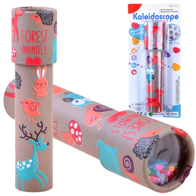 JOKO Veľký KALEIDOSKOP pre deti Forest, otočný, hnedý