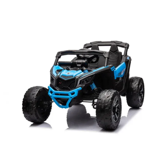 JOKO Elektrické autíčko BUGGY ATV CAN-AM Maverick, 4x200W 24V, Penové kolesá, kožené sedadlo, FM rádio, modré