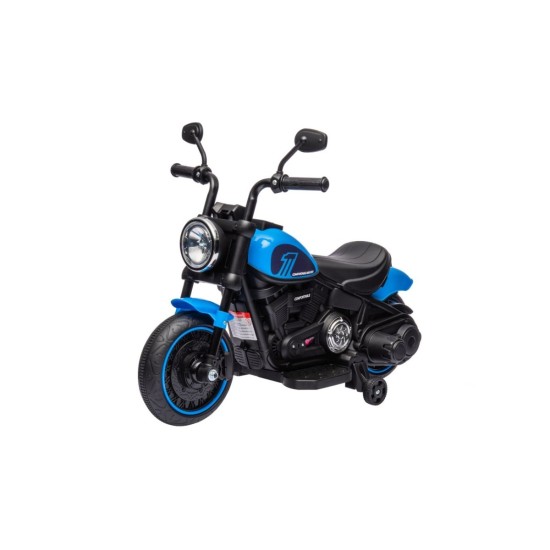 JOKO Elektrická Motorka Chopper FASTER, FM rádio, modrá