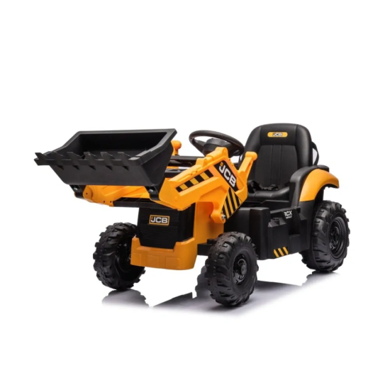 JOKO Elektrický Traktor JCB s naberačkou + diaľkové ovládanie 2,4Ghz, žltý