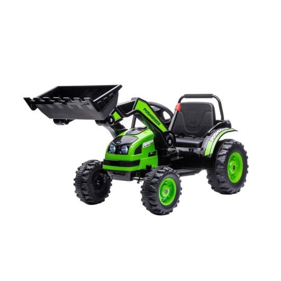 JOKO Elektrický Traktor Pushdozer s Predným Nakladačom, zelený