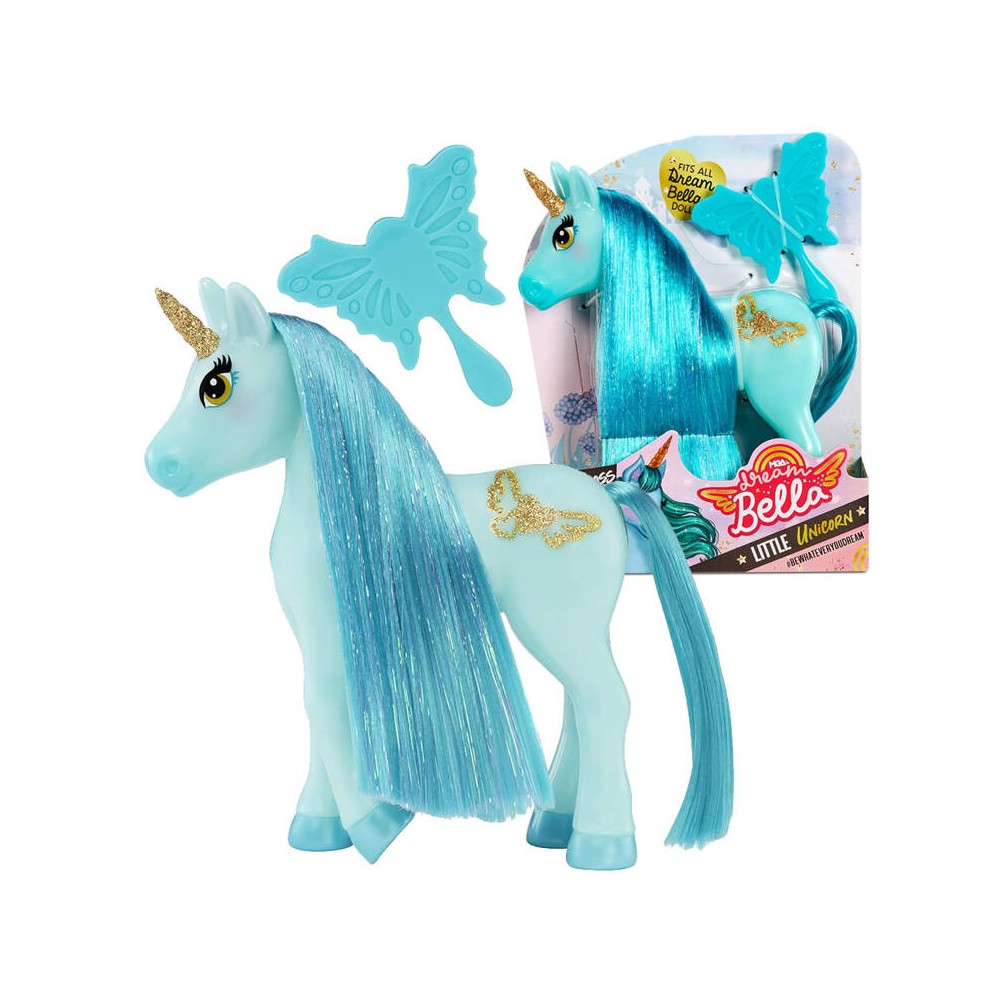 MGA Dream Bella Little Unicorns Malý Poník Jednorožec Sea Glass Dream Bella + hrebeň pre poníka, modrý
