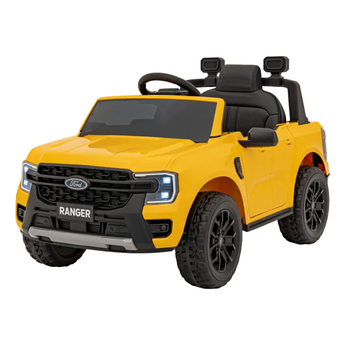 JOKO Elektrické Autíčko Ford Ranger LIFT, penové kolesá, kožené sedadlo, žlté