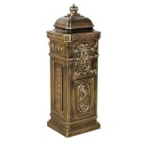 MKSTOR Hliníková Poštová Shránka Antik 102,5 x 34 x 30cm, starožitná mosadz