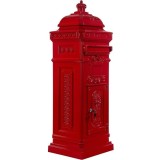 MKSTOR Hliníková Poštová Shránka Antik 102,5 x 34 x 30cm, červená