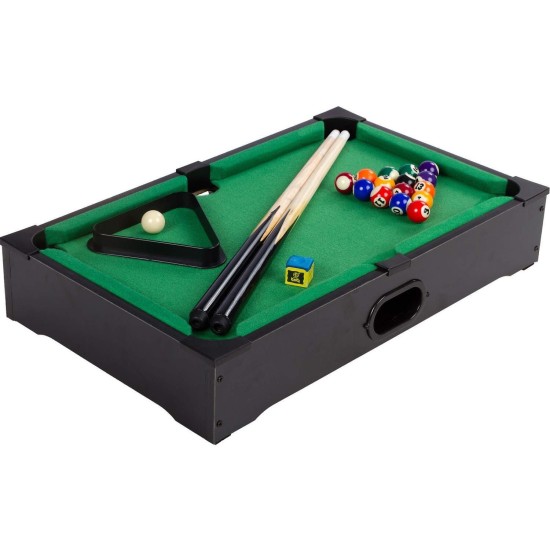 GAMES PLANET Biliardový stôl 51 cm x 31 x 9 cm + príslušenstvo, čierny