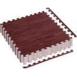 MOVIT Penové Puzzle Hypoalergénne 60x60cm 8ks, tmavo hnedé drevo