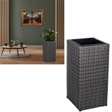 Stilista Ratanový Kvetináč TECHNORATTAN 63 cm x 30 x 30 cm, sivý