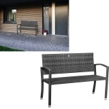 Stilista Ratanová Lavica 122cm x 52 x 89cm TECHNORATTAN, sivá