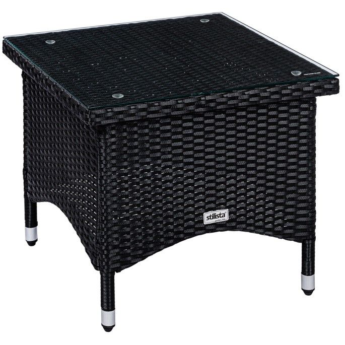 Stilista Ratanový Stolík 50x50x46cm TECHNORATTAN na balkón, terasu, svetlo hnedá