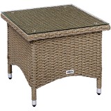 Stilista Ratanový Stolík 50x50x46cm TECHNORATTAN na balkón, terasu, čierny
