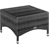 Stilista Ratanový Stolík TECHNORATTAN 58 x 58 cm na balkón, terasu, sivý