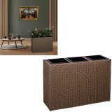 Stilista Veľký Ratanový Kvetináč TECHNORATTAN 84 cm x 60 x 29 cm, svetlo hnedý