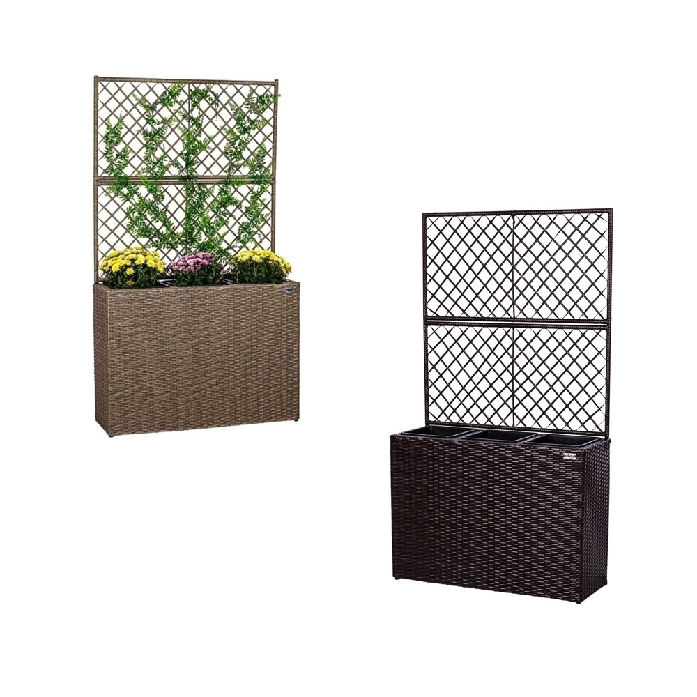 Stilista Kvetináč s Pergolou na Kvety 130 cm x 84 TECHNORATTAN, hnedý