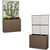 Stilista Kvetináč s Pergolou na Kvety 130 cm x 84 TECHNORATTAN, svetlo hnedý