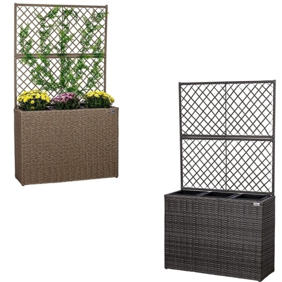 Stilista Kvetináč s Pergolou na Kvety 130 cm x 84 TECHNORATTAN, sivý