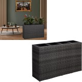 Stilista Veľký Ratanový Obdlžníkový Kvetináč  95cm x 60cm TECHNORATTAN, sivý