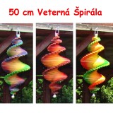 MKSTOR Drevená Veterná špirála 50cm Dúhová