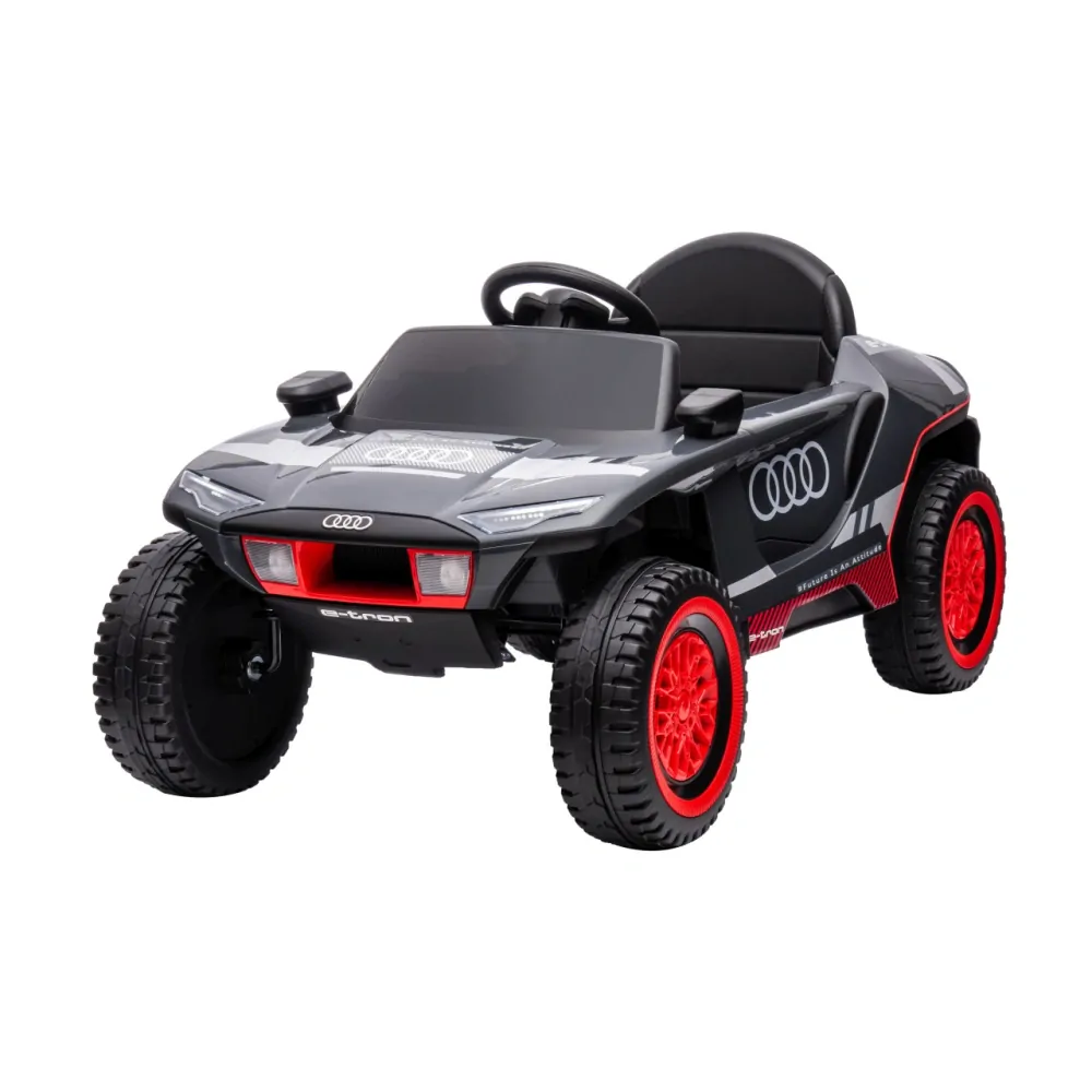 JOKO Elektrické autíčko Audi RSQ E-TRON, penové kolesá, kožené sedadlo, Rádio, čierne