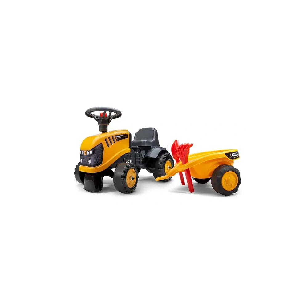 Falk, Detské odrážadlo traktor JCB s vlečkou, hrabličkami a lopatkou