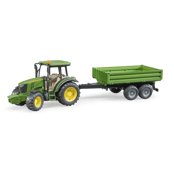 Bruder, Traktor John Deere 5115M s prívesom, 1:16