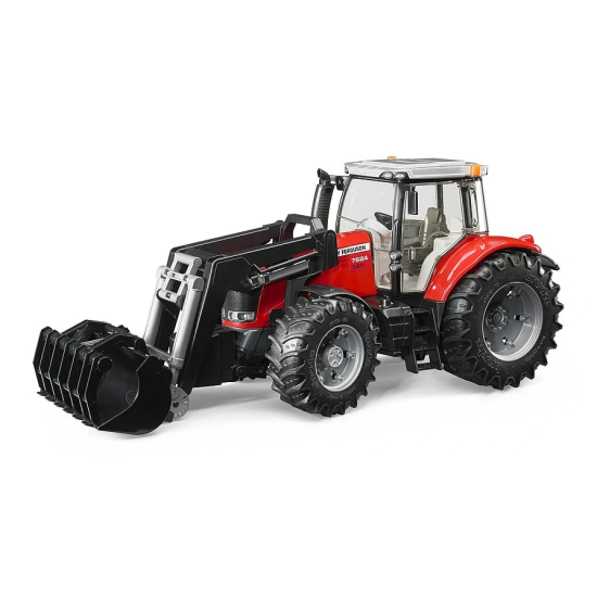Bruder, Traktor Massey Ferguson 7624 s čelným nakladačom, 1:16