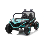 JOKO Elektrické autíčko Buggy FASTER 2x150W, DVOJMIESTNE kožené sedadlo, nosnosť 60kg, penové kolesá, FM rádio, zelené