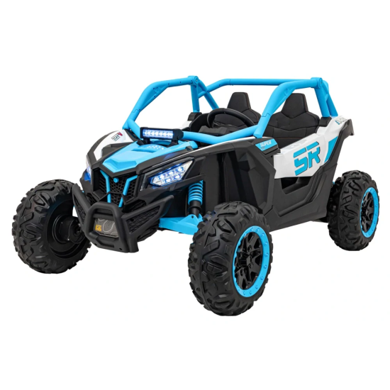 JOKO Elektrické autíčko Buggy SR Super 66 4x4 24V, Dvojmiestne Kožené sedadlo, Penové kolesá, FM rádio, Funkcia Hojdania, modré