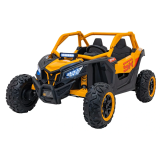 JOKO Elektrické autíčko Buggy SR Super 66 4x4 24V, Dvojmiestne Kožené sedadlo, Penové kolesá, FM rádio, Funkcia Hojdania, žlté