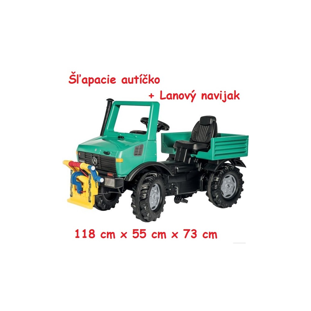 Rolly Toys Šľapacie autíčko Unimog + lanový navijak