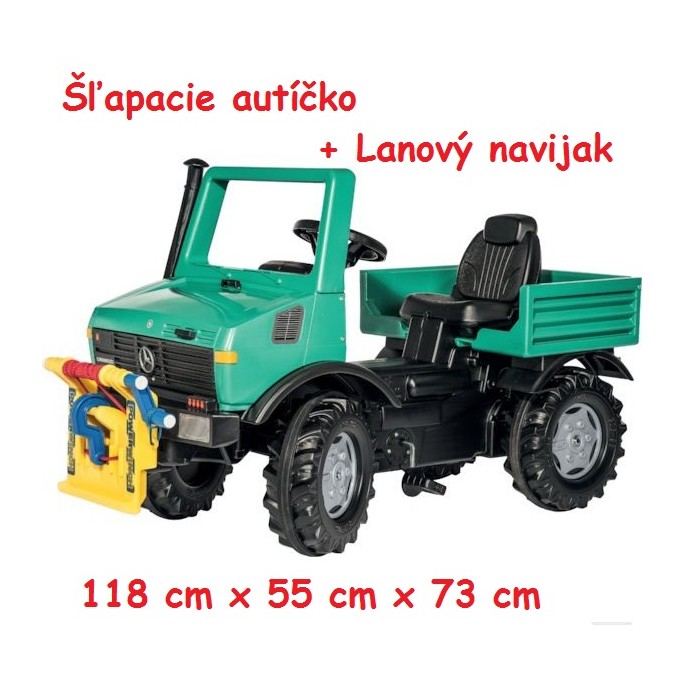 Rolly Toys Šľapacie autíčko Unimog + lanový navijak