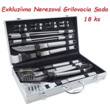 Cattara Exkluzívna Grilovacia sada náradia nerezová 18ks ALU kufrík