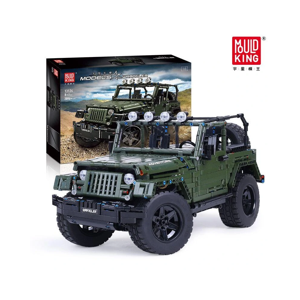 Mould King Technická Stavebnica Jeep Wrangler Off-Road 2078ks, zelený