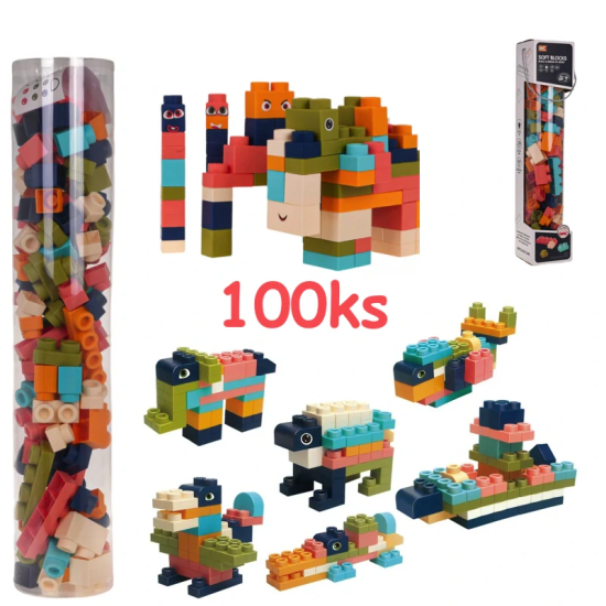 JOKO Sada Mäkké Kocky 100ks, bezpečné