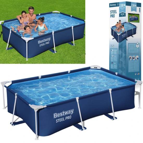 Bestway 56403 Bazén Steel Pro Prame Deluxe JR. 259cm x 170cm x 61cm