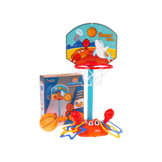 JOKO Basketbalový kôš + Ringo hra Utekajúci Krab na batérie so zvukom 2v1