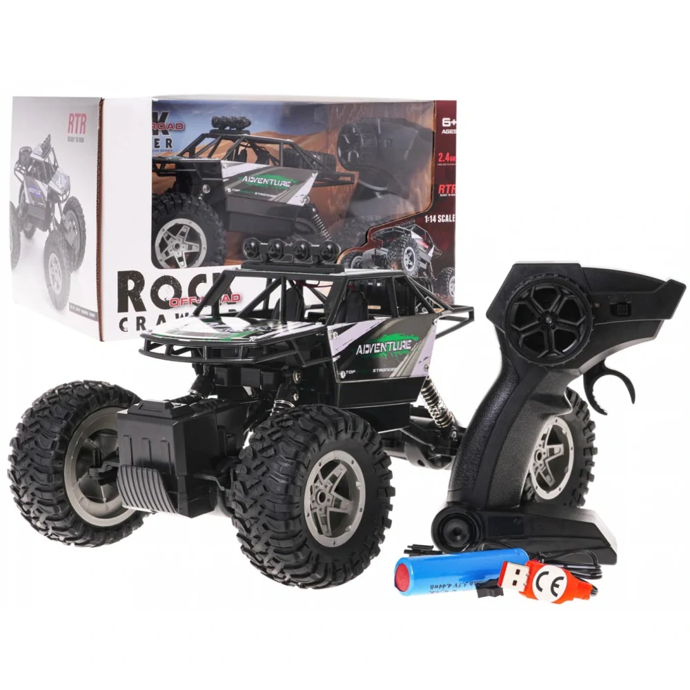 JOKO RC Kovové Autíčko Crawler Rock SHAKE 4x4 na diaľkové ovládanie, zelené