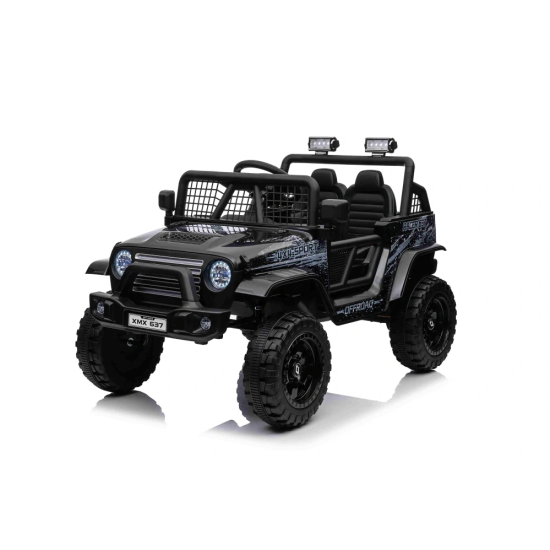 JOKO Elektrické autíčko Jeep OFF ROAD 4x4 Sport, Nosnosť 50kg, Kožené sedadlo, penové kolesá, FM rádio, čierne