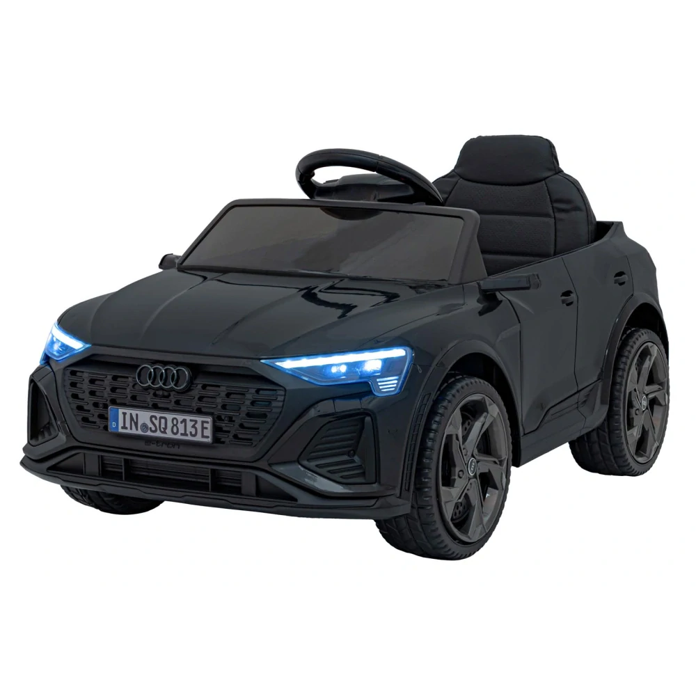 JOKO Elektrické Autíčko Audi SQ8, penové kolesá, kožené sedadlo, čierne