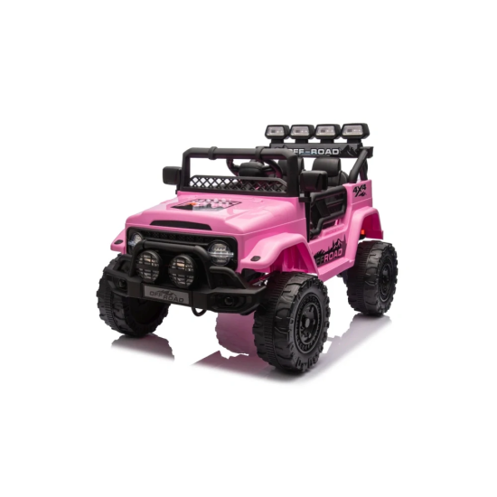 JOKO Elektrické autíčko Jeep Off-Road CLIMBER, penové kolesá, kožené sedadlo, ružové