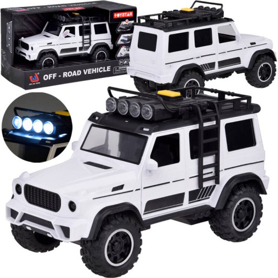 JOKO Auto Jeep OFF-ROAD so svetlom a zvukom, biele