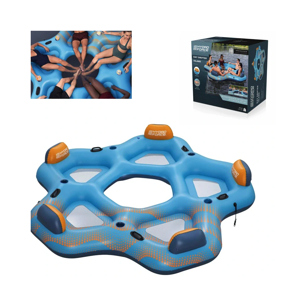 Bestway 43842 Nafukovací Matrac Ostrov Island Hydro Force 300 x 287cm pre 5 osôb