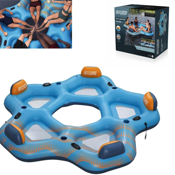 Bestway 43842 Nafukovací Matrac Ostrov Island Hydro Force 300 x 287cm pre 5 osôb