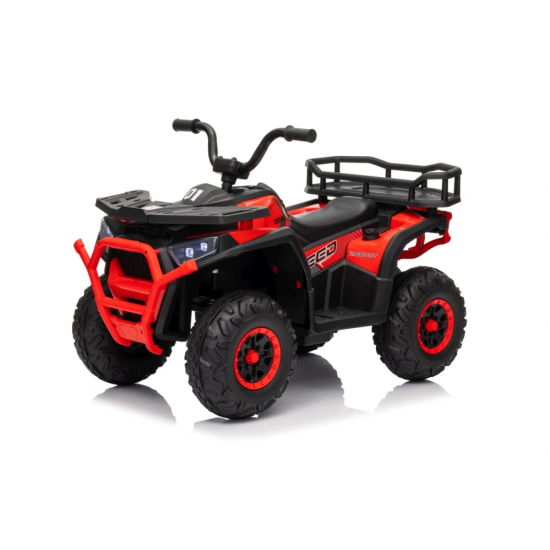 JOKO Elektrická Štvorkolka ATV Robust 4x4, FM rádio, penové kolesá, kožené sedadlo, Diaľkové ovládanie, červená