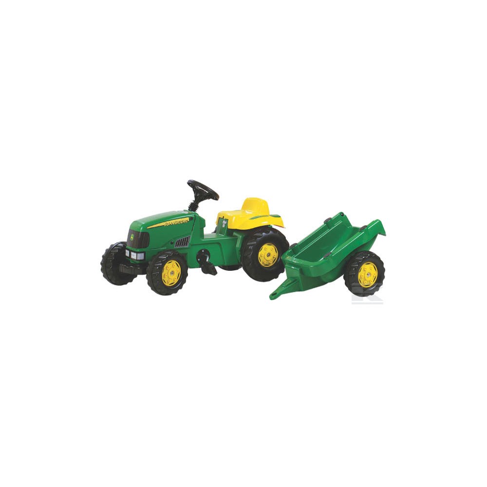 Rolly Toys Šľapací traktor John Deere RollyKid, vlečka