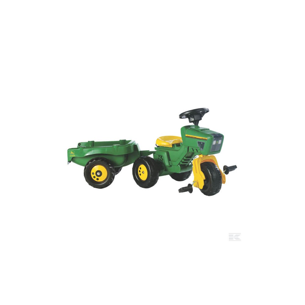 Rolly Toys John Deere trojkolka so zvukovým volantom a prívesom